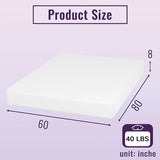 Nasturtium White 8" Queen Bamboo Charcoal Infused Memory Foam Mattress - Ornate Home