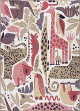 Natal Animal Print Washable Kids Rug - Clearance - Ornate Home