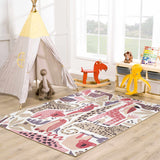 Natal Animal Print Washable Kids Rug - Clearance - Ornate Home