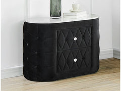 Natalia Black Nightstand - Ornate Home
