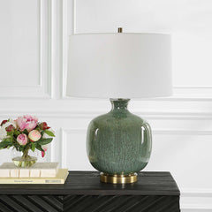 Nataly Aged Green Table Lamp - Ornate Home