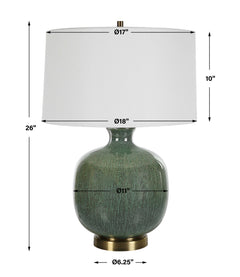 Nataly Aged Green Table Lamp - Ornate Home