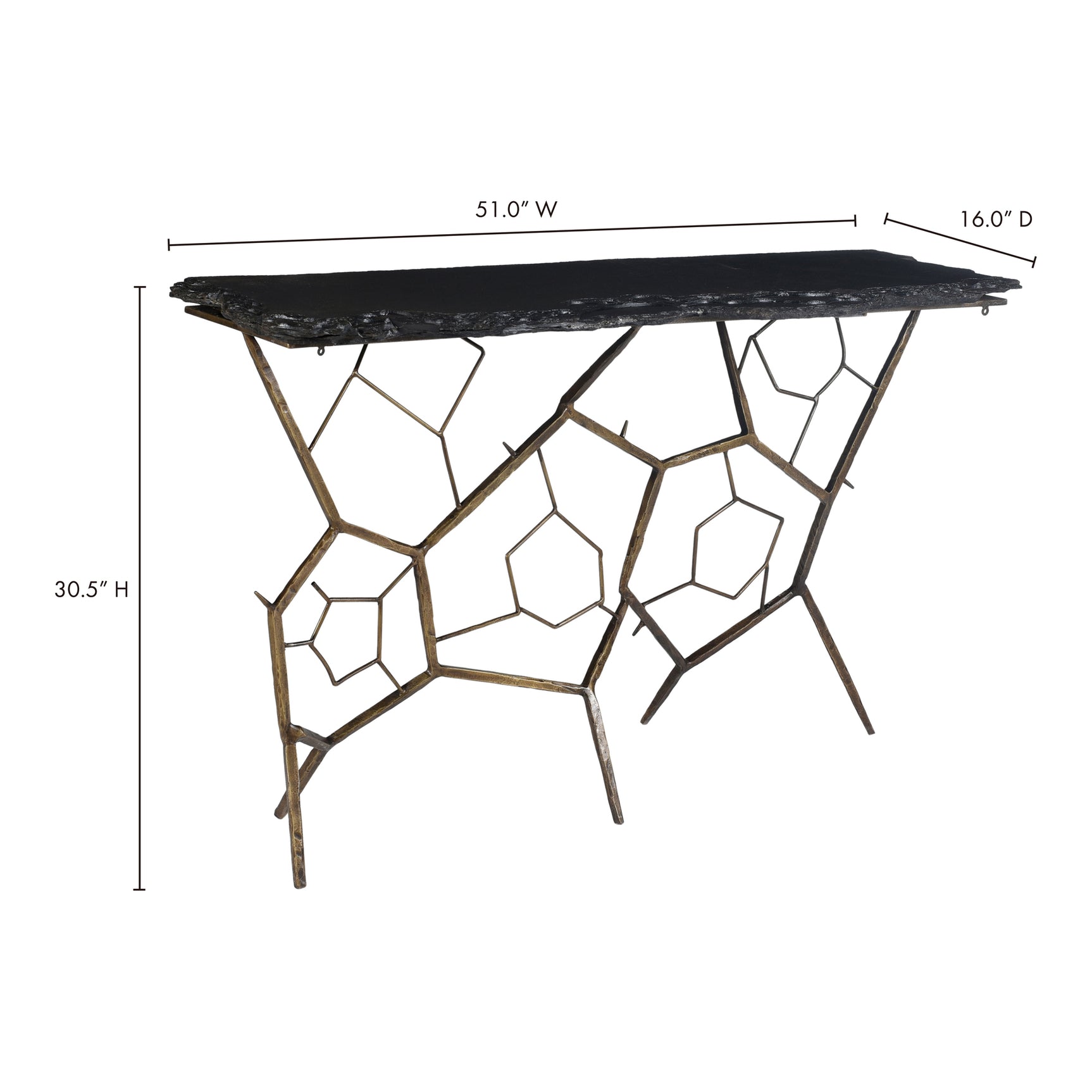 Nate Dark Grey Console Table - Ornate Home