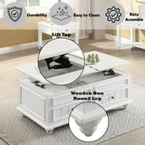 Natesa White Washed Coffee Table - Ornate Home