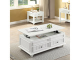 Natesa White Washed Coffee Table - Ornate Home