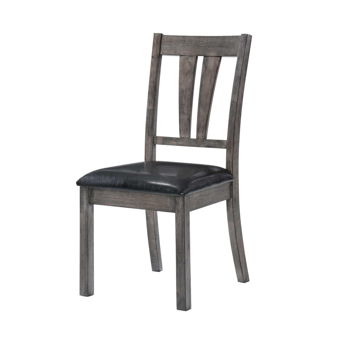 Nathan Grey Oak 7-Piece Dining Set with Padded Seats - Ornate Home