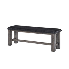 Nathan Grey Oak Bench with PU Padded Seat