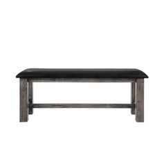 Nathan Grey Oak Bench with PU Padded Seat