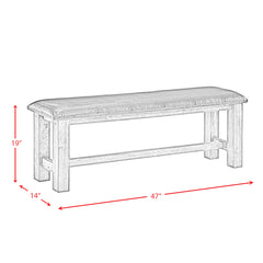Nathan Grey Oak Bench with PU Padded Seat