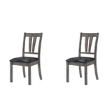 Nathan Grey Oak Fan Back Chair with PU Seat (Set of 2)