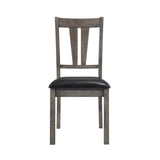 Nathan Grey Oak Fan Back Chair with PU Seat (Set of 2)