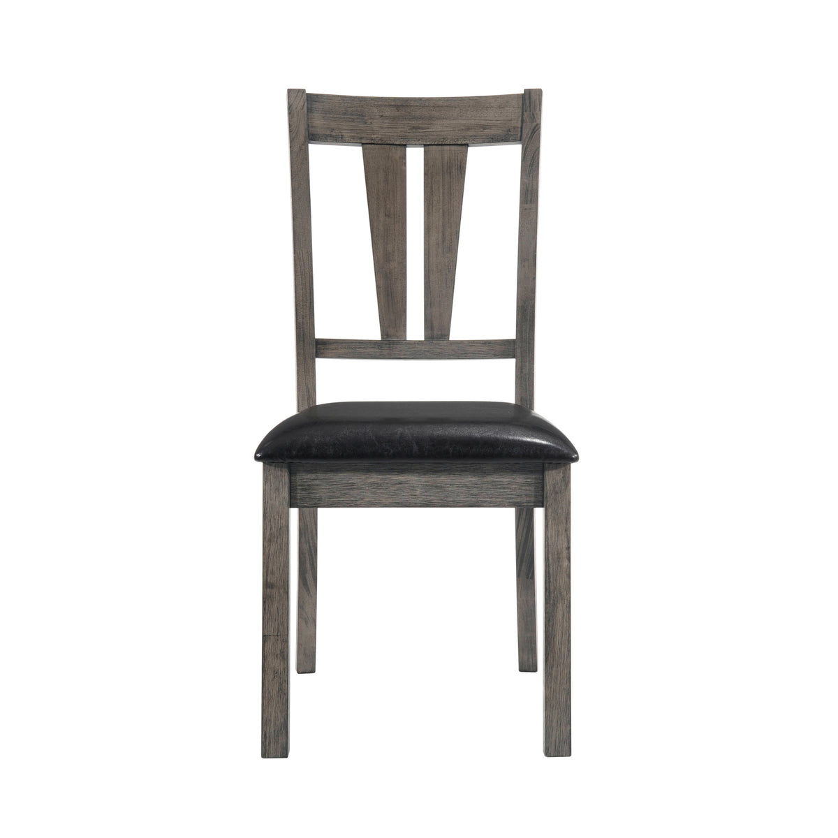 Nathan Grey Oak Fan Back Chair with PU Seat (Set of 2)