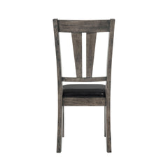 Nathan Grey Oak Fan Back Chair with PU Seat (Set of 2)