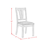 Nathan Grey Oak Fan Back Chair with PU Seat (Set of 2)