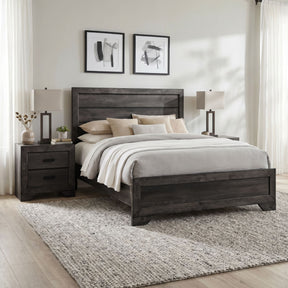 Nathan Rustic Grey 3-Piece Full Bedroom Set - Ornate Home