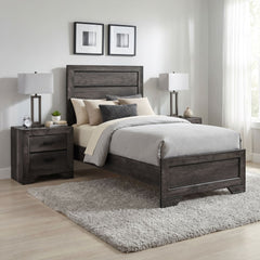 Nathan Rustic Grey 3-Piece Twin Bedroom Set - Ornate Home