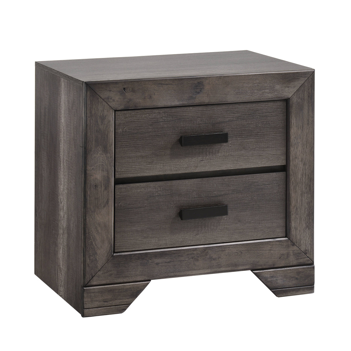 Nathan Rustic Grey 3-Piece Youth Twin Panel Bedroom Set - Ornate Home