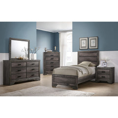 Nathan Rustic Grey 4-Piece Youth Twin Panel Bedroom Set - Ornate Home