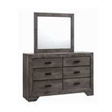 Nathan Rustic Grey 6-Piece King Panel Bedroom Set - Ornate Home