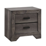 Nathan Rustic Grey 6-Piece King Panel Bedroom Set - Ornate Home