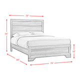 Nathan Rustic Grey 6-Piece King Panel Bedroom Set - Ornate Home