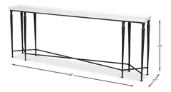 Nathaniel Elegance White Console Table - Ornate Home