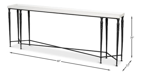 Nathaniel Elegance White Console Table - Ornate Home