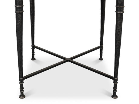 Nathaniel Elegance White Side Table - Ornate Home