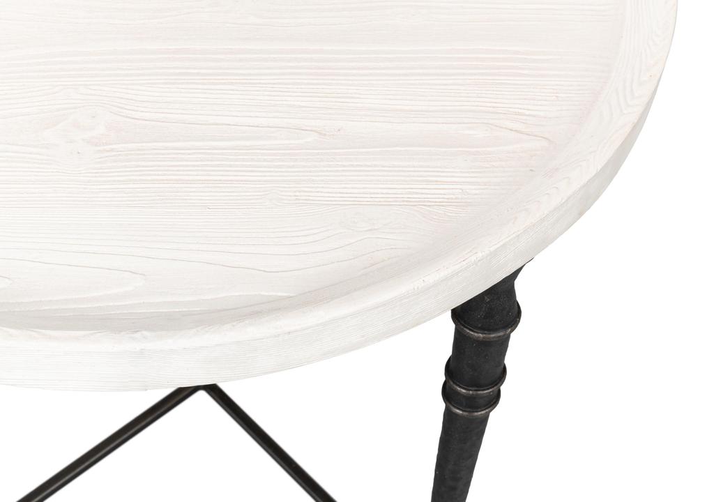 Nathaniel Elegance White Side Table - Ornate Home