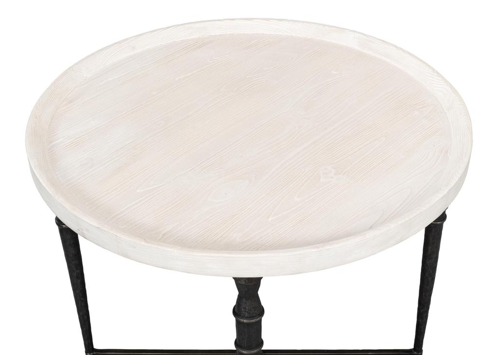 Nathaniel Elegance White Side Table - Ornate Home