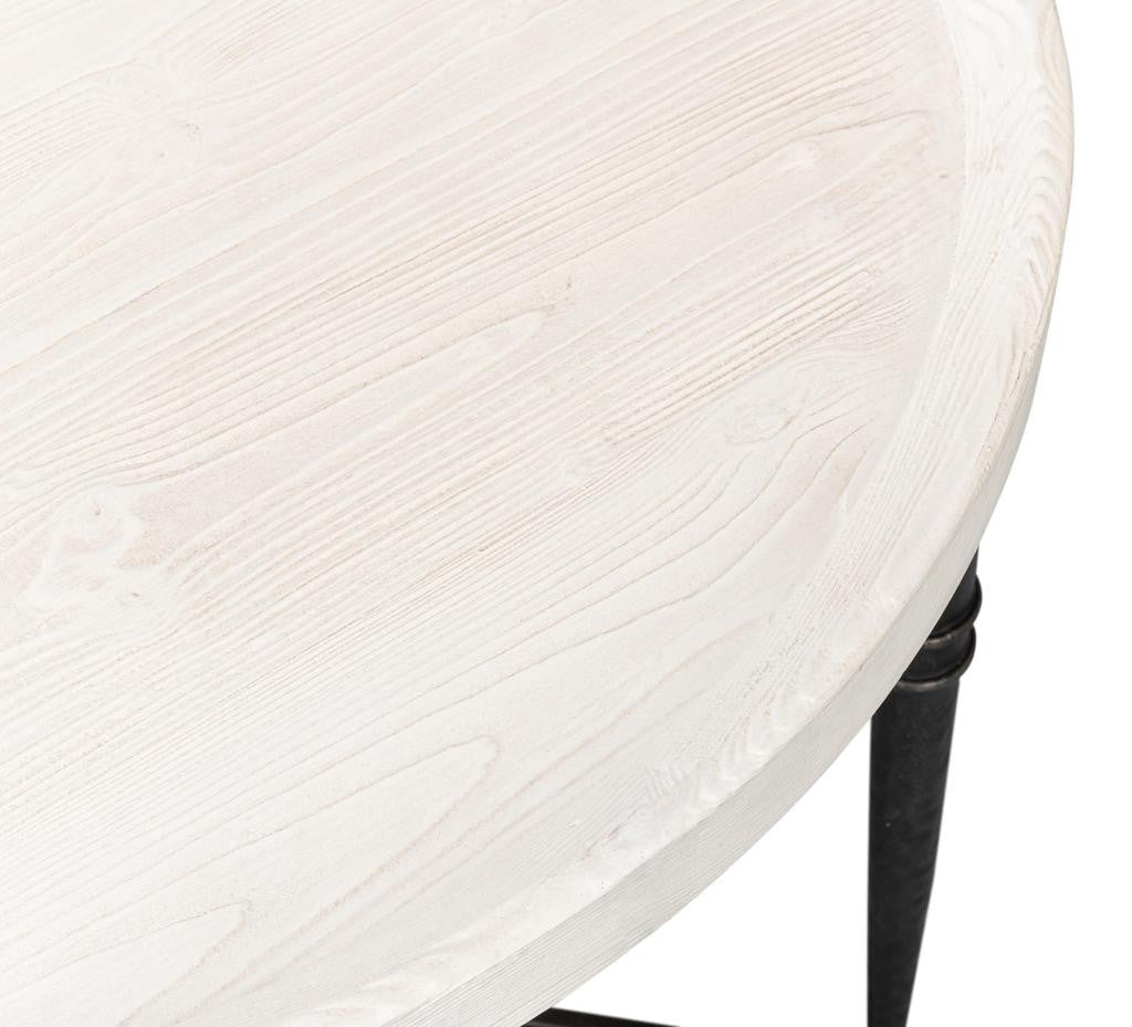 Nathaniel Elegance White Side Table - Ornate Home