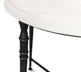 Nathaniel Elegance White Side Table - Ornate Home