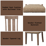 Nathaniel Fabric & Maple Side Chair , Slatted Back - Ornate Home