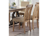 Nathaniel Fabric & Maple Side Chair , Slatted Back - Ornate Home