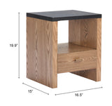 Natt Black Side Table - Ornate Home