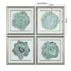 Natural Beauties Multicolor Botanical Prints (Set of 4) - Ornate Home