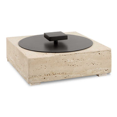 Natural Luxe Bronze/Brown Travertine Box - Ornate Home