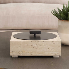 Natural Luxe Bronze/Brown Travertine Box - Ornate Home