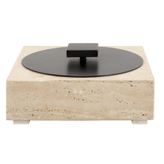 Natural Luxe Bronze/Brown Travertine Box - Ornate Home