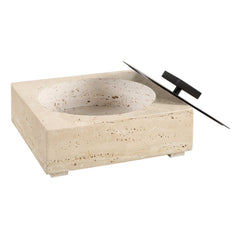 Natural Luxe Bronze/Brown Travertine Box - Ornate Home
