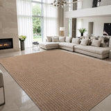 Woolen Natural Jute-Look Area Rug | Classic Earthy Style
