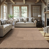 Woolen Natural Jute-Look Area Rug | Classic Earthy Style