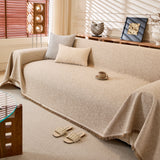 Natural Textured Linen Couch Cover, Breathable & Hypoallergenic Furniture Protector - Ornate Home