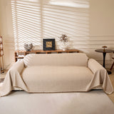 Natural Textured Linen Couch Cover, Breathable & Hypoallergenic Furniture Protector - Ornate Home