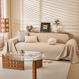 Natural Textured Linen Couch Cover, Breathable & Hypoallergenic Furniture Protector - Ornate Home