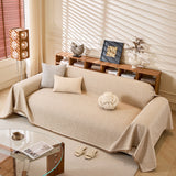 Natural Textured Linen Couch Cover, Breathable & Hypoallergenic Furniture Protector - Ornate Home