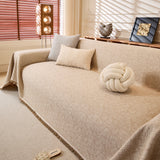Natural Textured Linen Couch Cover, Breathable & Hypoallergenic Furniture Protector - Ornate Home