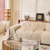 Natural Textured Linen Couch Cover, Breathable & Hypoallergenic Furniture Protector - Ornate Home