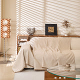 Natural Textured Linen Couch Cover, Breathable & Hypoallergenic Furniture Protector - Ornate Home