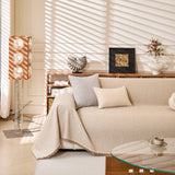Natural Textured Linen Couch Cover, Breathable & Hypoallergenic Furniture Protector - Ornate Home